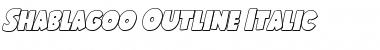 Shablagoo Outline Italic Font