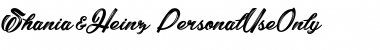 Shania&Heinz_PersonalUseOnly Font