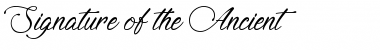 Signature of the Ancient Font