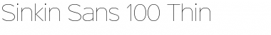 Sinkin Sans 100 Thin 100 Thin Font
