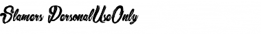 Slamers_PersonalUseOnly Font