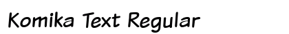 Komika Text Regular Preview