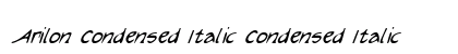 Arilon Condensed Italic Condensed Italic preview