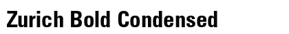 Zurich Bold Condensed Preview