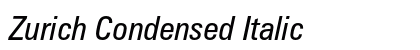 Zurich Condensed Italic Preview