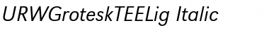 URWGroteskTEELig Italic Font