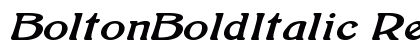BoltonBoldItalic Regular