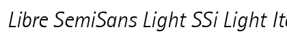 Libre SemiSans Light SSi Light Italic preview