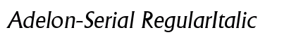 Adelon-Serial RegularItalic preview