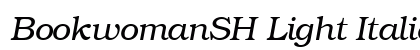 BookwomanSH Light Italic Preview
