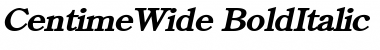 CentimeWide BoldItalic Font
