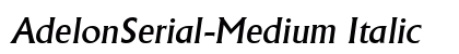 AdelonSerial-Medium Italic