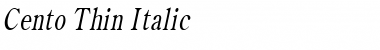 Cento Thin Italic Font