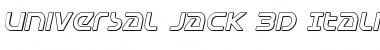 Universal Jack 3D Italic Font