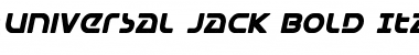 Universal Jack Bold Italic Bold Italic Font