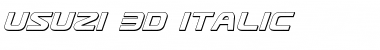 Usuzi 3D Italic Font