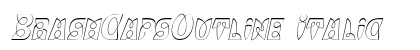 BrashCapsOutline Italic preview