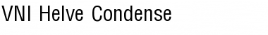 VNI Helve Condense Regular Font