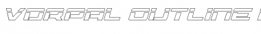 Vorpal Outline Italic Font