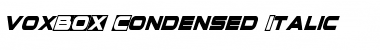 voxBOX Condensed Italic Font