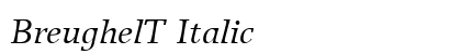BreughelT Italic preview
