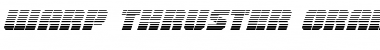 Warp Thruster Gradient Italic Font