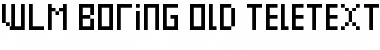 Download WLM Boring Old Teletext UC Font Download WLM Boring Old Teletext UC Font