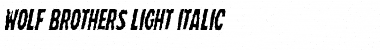 Wolf Brothers Light Italic Font