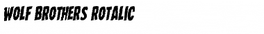 Wolf Brothers Rotalic Italic Font