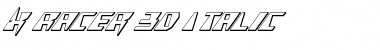 X-Racer 3D Italic Italic Font