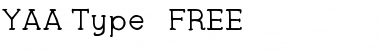 YAA Type  FREE Regular Font