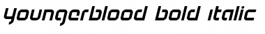 Youngerblood Bold Italic Font