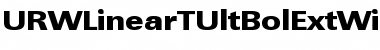 URWLinearTUltBolExtWid Regular Font