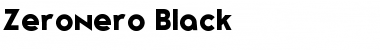 Zeronero Font