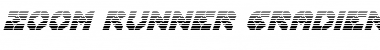 Zoom Runner Gradient Italic Italic Font
