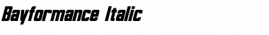 Bayformance Italic Font