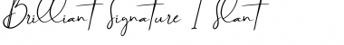 Brilliant Signature 1 Slant Regular Font