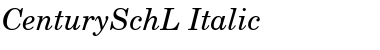 CenturySchL Italic Font