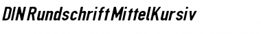 DIN Rundschrift MittelKursiv Font
