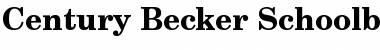 Century Becker Schoolbook Bold Font