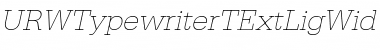 URWTypewriterTExtLigWid Oblique Font