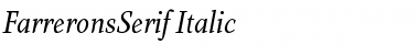 Farrerons Serif Italic Font