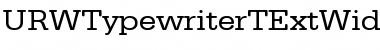 Download URWTypewriterTExtWid Font