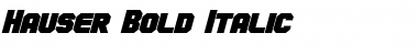 Hauser Bold Italic Font