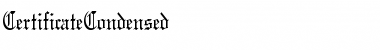 CertificateCondensed Regular Font