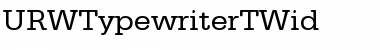 URWTypewriterTWid Regular Font