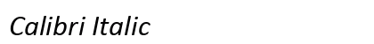 Calibri Italic