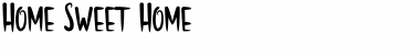 Home Sweet Home Regular Font