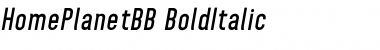 Home Planet BB Bold Italic Font
