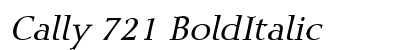 Cally 721 BoldItalic